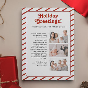 Cartes Pour Fêtes Annuelles Lettre de Noël de famille mise à jour de courrier 