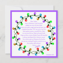 Lettre de Père Noël Feuillet papier à thème violet