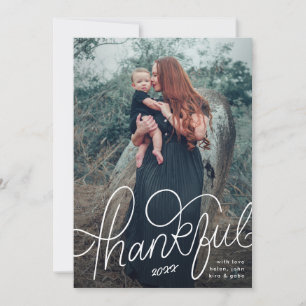 Cartes Pour Fêtes Annuelles Lettre de remerciement de Thanksgiving Photo de va