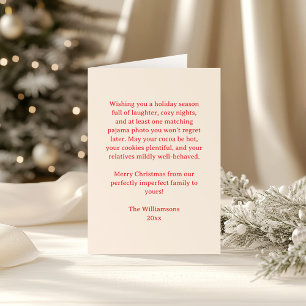 Cartes Pour Fêtes Annuelles Lettre de vœux de Noël drôle pour la famille