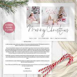Cartes Pour Fêtes Annuelles Lettre d'information Joyeux Noël de la famille 2