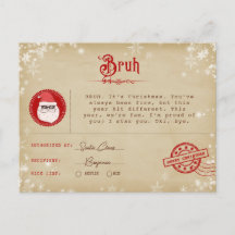 Lettre père Noël au Telegram de Noël Ado