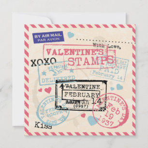 Cartes Pour Fêtes Annuelles Lettre vintage Saint-Valentin