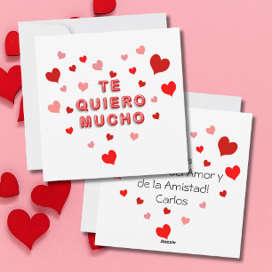 Cartes Pour Fêtes Annuelles Lettres 3d de Red Heart Confetti Te Quiero Mucho