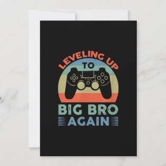Cartes Pour Fêtes Annuelles Leveling Jusqu'À Big Bro Encore Cadeau Vintage Big