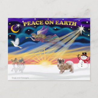 Cartes Pour Fêtes Annuelles Lever de soleil de Noël - Tibetan Spaniel 1