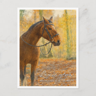 Cartes Pour Fêtes Annuelles Lexington KY Horse Capital Aquarelle