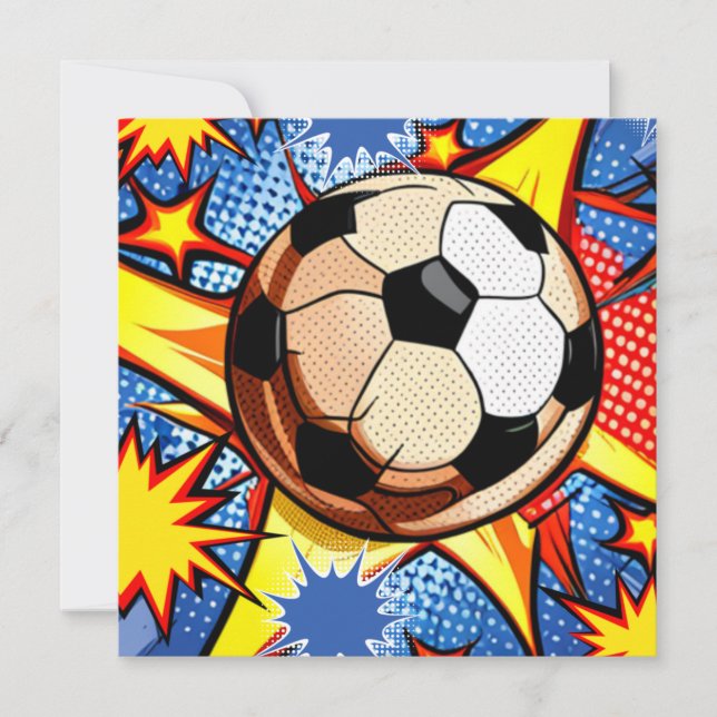 Cartes Pour Fêtes Annuelles L'explosion du football (Devant)