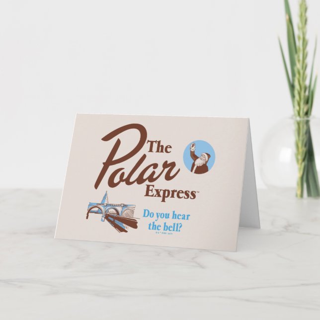 Cartes Pour Fêtes Annuelles L'Express polaire | "Entendez-Vous La Cloche" Retr (Devant)