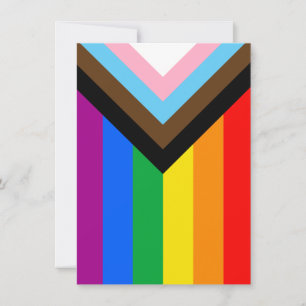 Cartes Pour Fêtes Annuelles LGBTQ+ Indicateur de fierté de progrès