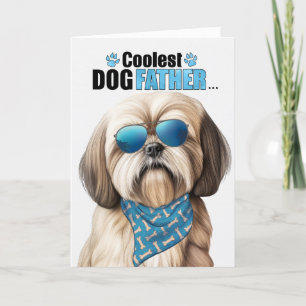 Cartes Pour Fêtes Annuelles Lhasa Apso Chien Coolest Papa Jamais Fête des père