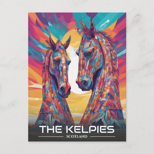 Cartes Pour Fêtes Annuelles L'Hélix, Les Kelpies, Falkirk - Visiter l'Écosse (Devant)