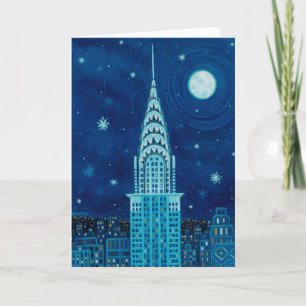 Cartes Pour Fêtes Annuelles L'hiver à New York City Card