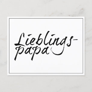Cartes Pour Fêtes Annuelles Lieblingspapa - schwarzer Schriftzug 00001
