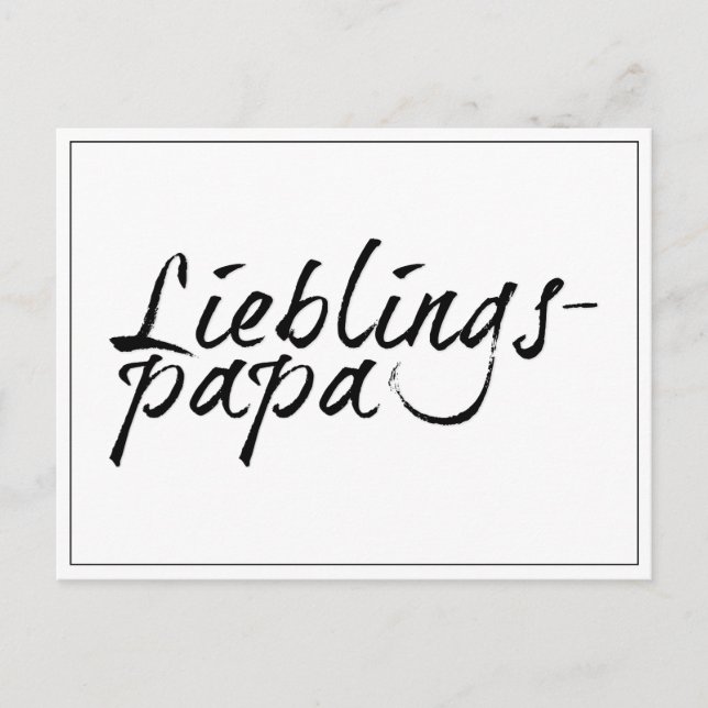 Cartes Pour Fêtes Annuelles Lieblingspapa - schwarzer Schriftzug 00001 (Devant)