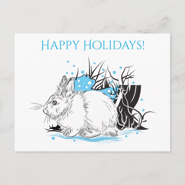 Cartes Pour Fêtes Annuelles Lièvre (Devant)