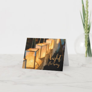 Cartes Pour Fêtes Annuelles Light the Way, Lanterns, Thaïlande