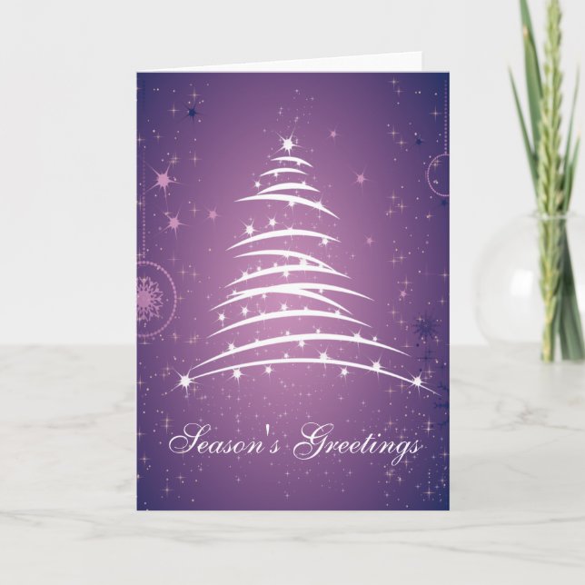 Cartes Pour Fêtes Annuelles Ligne arbre de Noël 2 de Bonnes Fêtes (Devant)