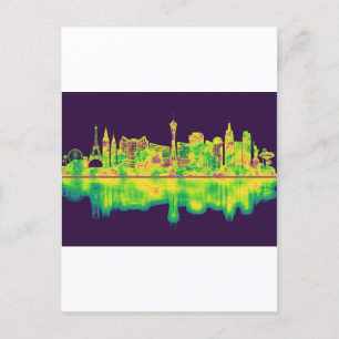 Cartes Pour Fêtes Annuelles Ligne Skyline Las Vegas Nevada