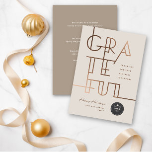 Cartes Pour Fêtes Annuelles Lignes gracieuses dorées Typographie élégante Entr