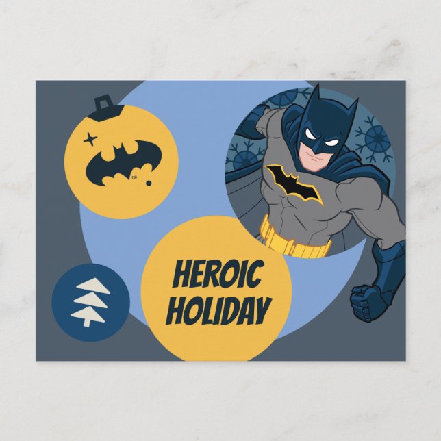 Cartes Pour Fêtes Annuelles Ligue de Justice Batman Holiday Bauble (Devant)