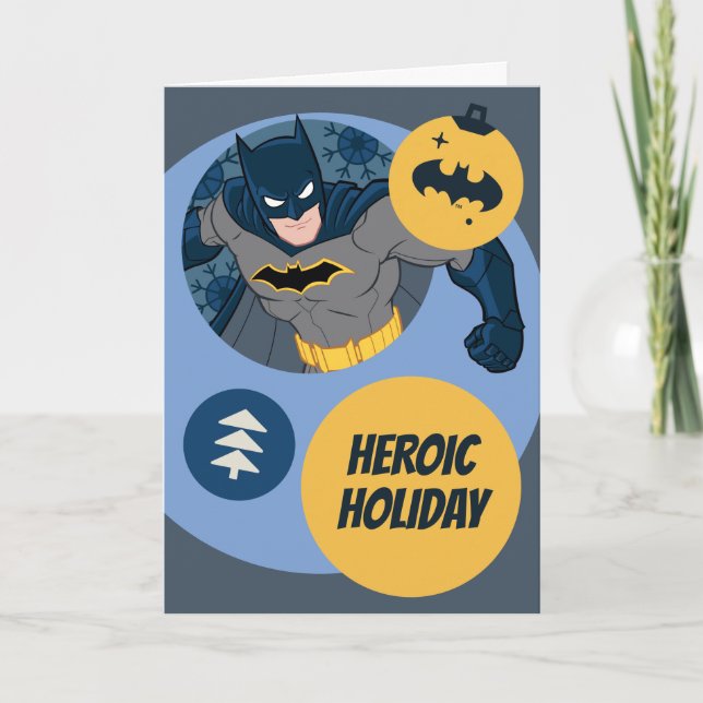 Cartes Pour Fêtes Annuelles Ligue de la justice Batman (Devant)