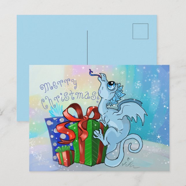 Cartes Pour Fêtes Annuelles lil' Dragon Snowflake (Devant / Derrière)