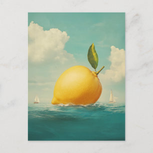 Cartes Pour Fêtes Annuelles L'île aux citrons dans les eaux de rêve