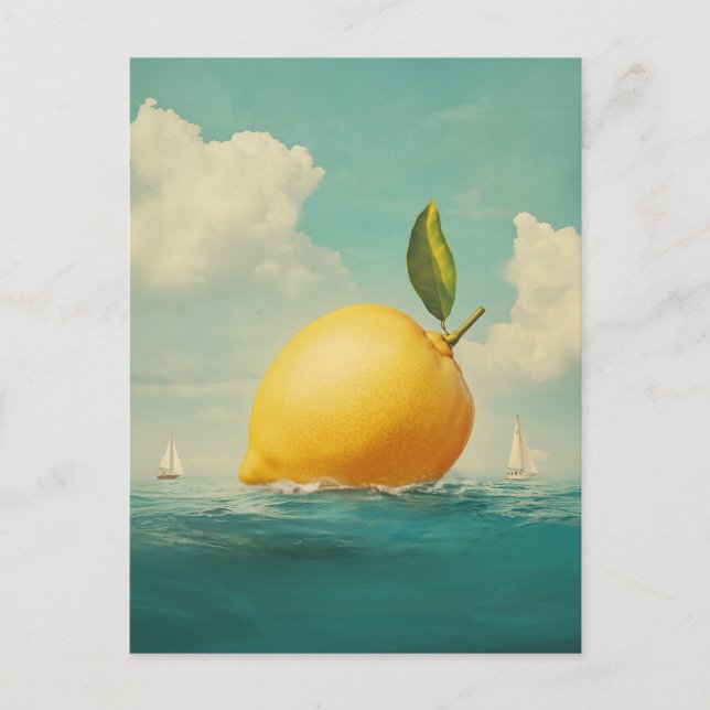 Cartes Pour Fêtes Annuelles L'île aux citrons dans les eaux de rêve (Devant)