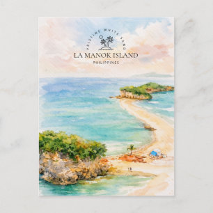 Cartes Pour Fêtes Annuelles L'île Manok Philippines Souvenir à l'aquarelle