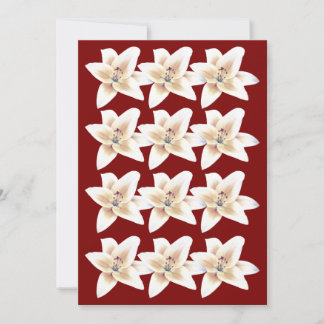 Cartes Pour Fêtes Annuelles Lily post card 百 合 カ ポ ー (赤)