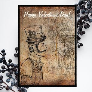 Cartes Pour Fêtes Annuelles L'inventeur de Steampunk lunettes Heureuse Sainte-