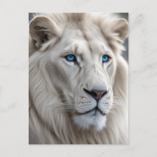 Cartes Pour Fêtes Annuelles Lion blanc