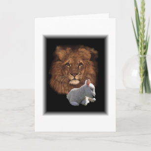 Cartes Pour Fêtes Annuelles Lion et agneau