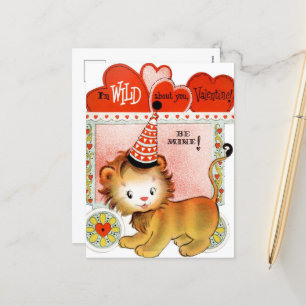 Cartes Pour Fêtes Annuelles lion vintage rétro