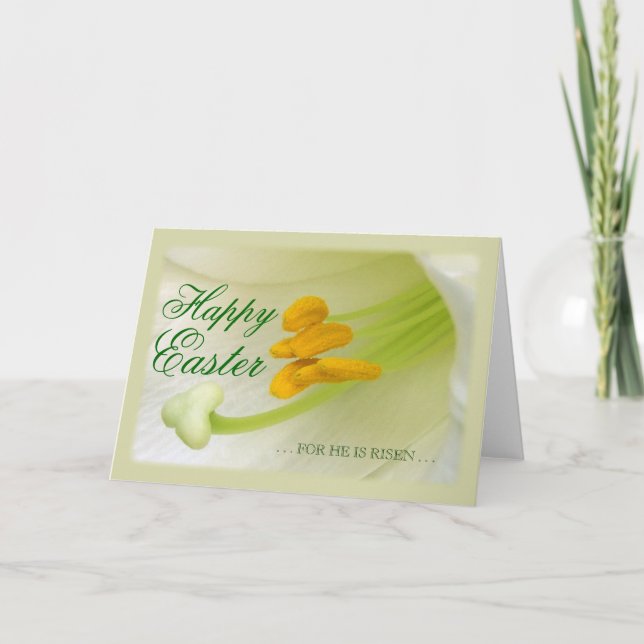 Cartes Pour Fêtes Annuelles Lis de Pâques (Devant)