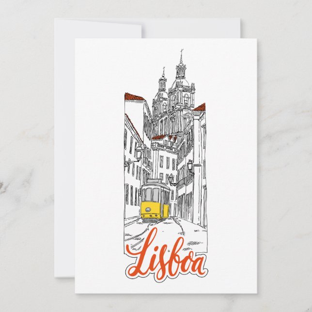 Cartes Pour Fêtes Annuelles Lisboa (Devant)