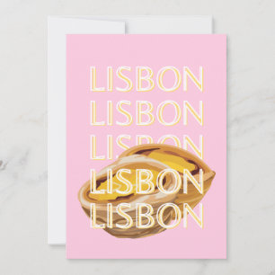 Cartes Pour Fêtes Annuelles Lisbonne Travel Art, Portugal Travel Art, Rose