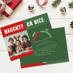 Cartes Pour Fêtes Annuelles Liste des enfants sages ou vilains Photo de Noël d