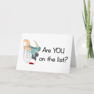 Cartes Pour Fêtes Annuelles Liste des filles de père Noël