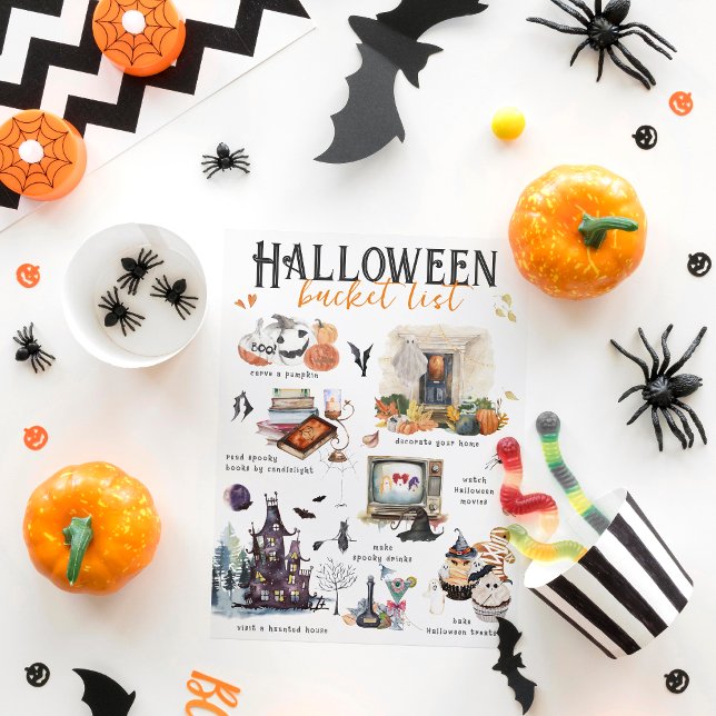 Cartes Pour Fêtes Annuelles Liste des regroupements Halloween | Illustrations  (Créateur téléchargé)