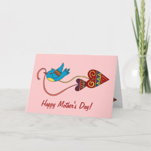 Cartes Pour Fêtes Annuelles Little Bird Ukrainian Folk Art