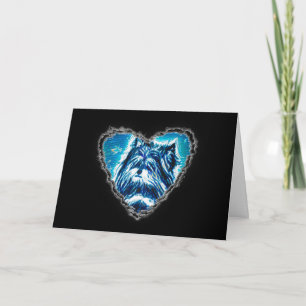 Cartes Pour Fêtes Annuelles Little Doggy en bleu