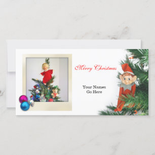 Cartes Pour Fêtes Annuelles Little Elf Christmas with ornaments