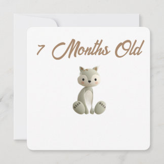 Cartes Pour Fêtes Annuelles Little Forest Friends Baby Milestone Card – 7 Mont
