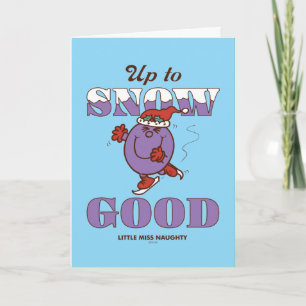 Cartes Pour Fêtes Annuelles Little Miss Naughty Jusqu'à Snow Good