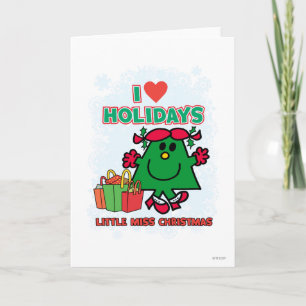 Cartes Pour Fêtes Annuelles Little Miss Noël   J'adore les fêtes