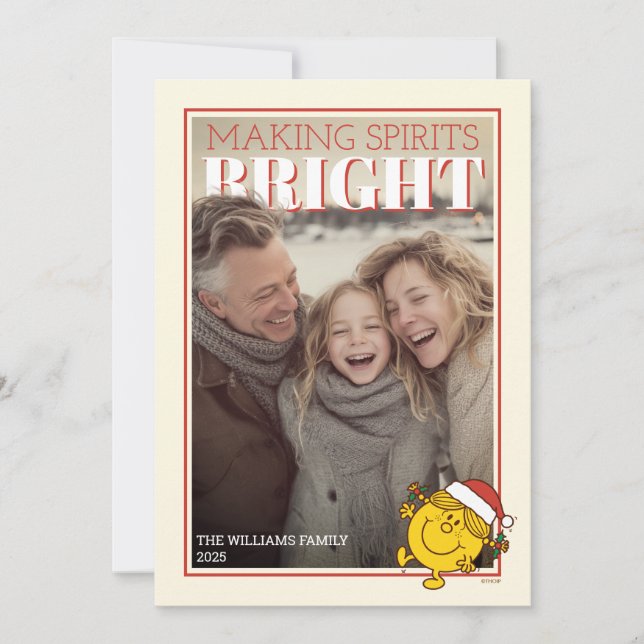 Cartes Pour Fêtes Annuelles Little Miss Sunshine Making Spirits Bright (Devant)