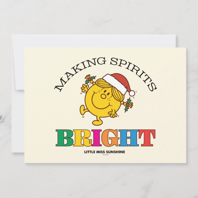 Cartes Pour Fêtes Annuelles Little Miss Sunshine Making Spirits Bright (Devant)