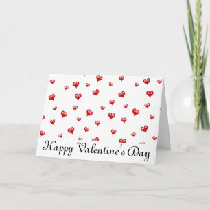 Cartes Pour Fêtes Annuelles Little Red Hearts Valentine's Day Greeting Card